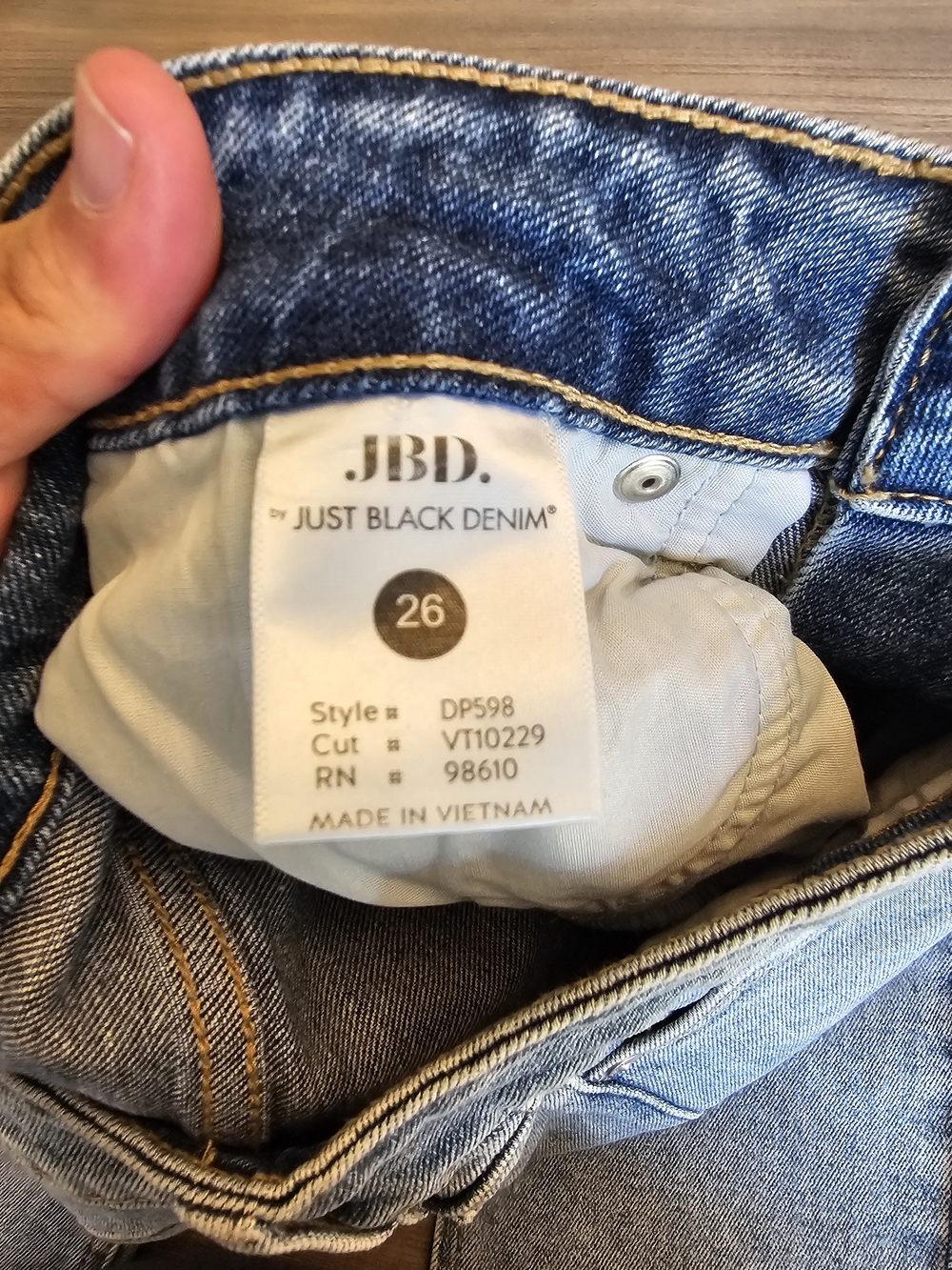 JBD Just Black Denim Straight Leg Jeans Size 26 - Picture 6 of 8